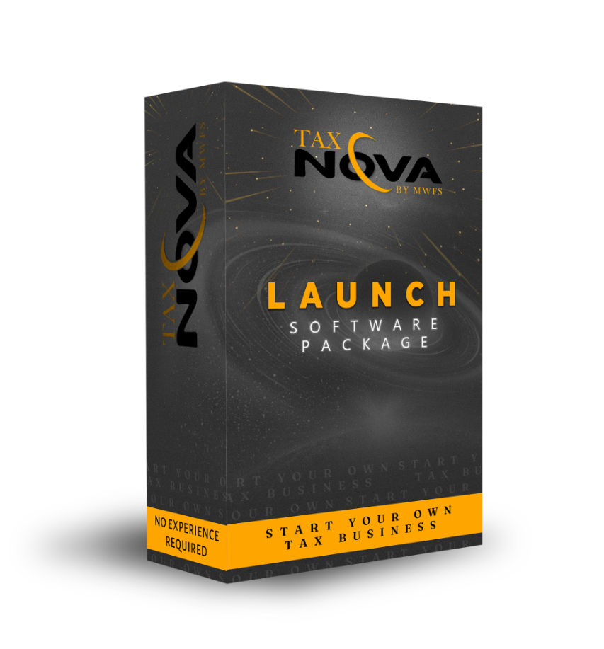 TaxNova Launch software package box